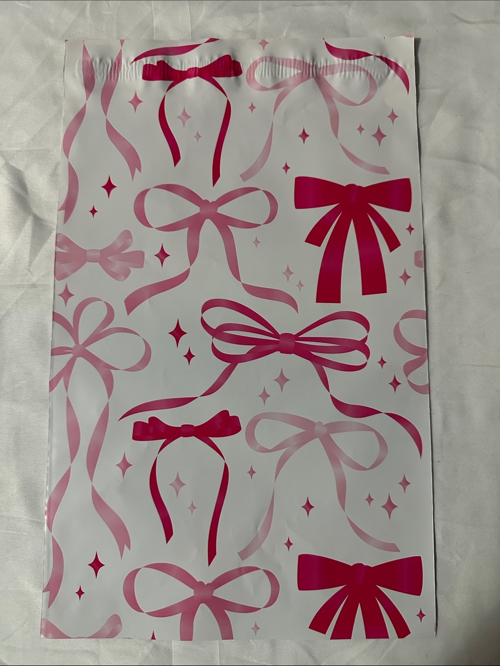 Pink Bow Coquette Poly Mailers 7.5x10.5 Shipping Bags 30 Pack - Picture 3 of 6